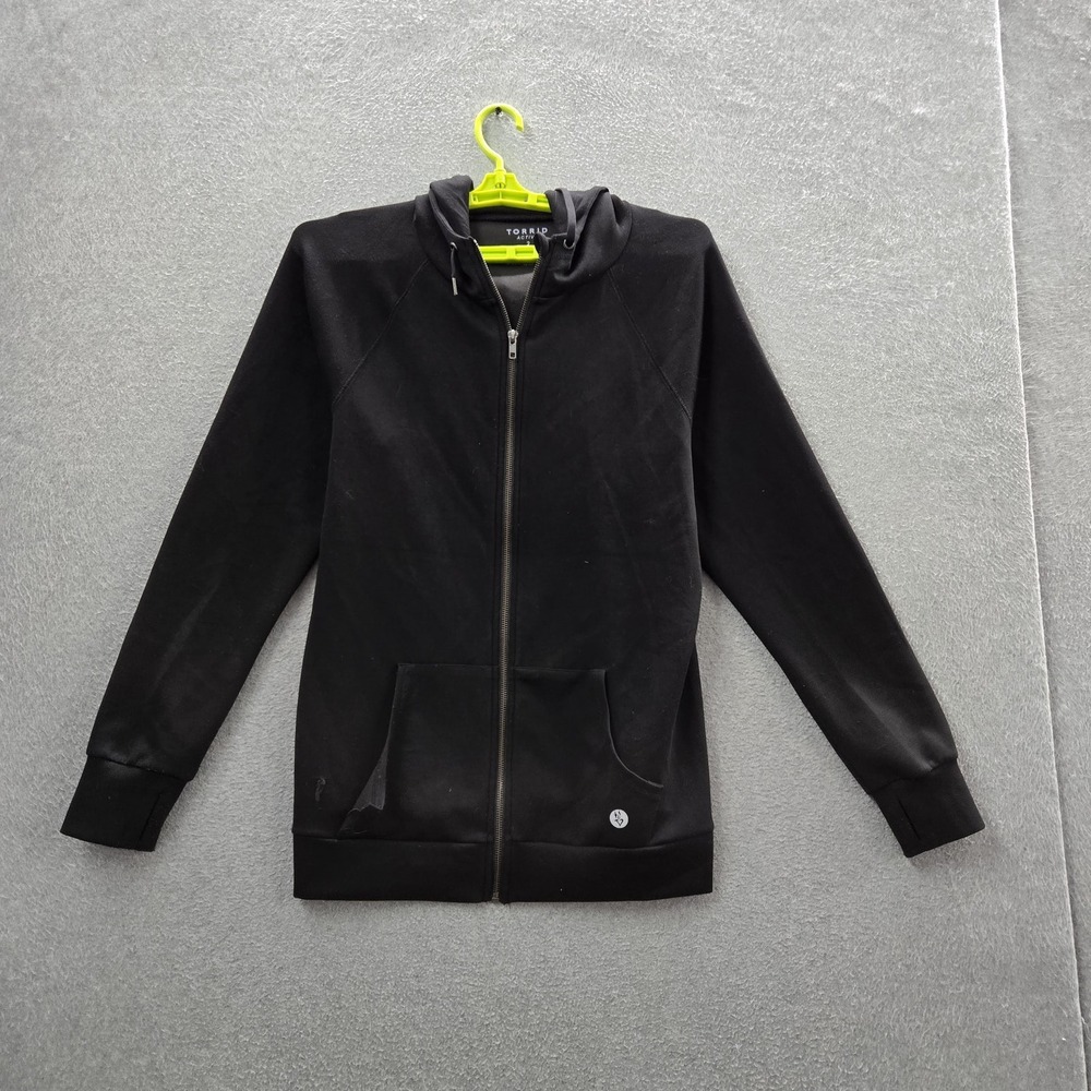 Torrid Women Jacket 2 Black Activewear Zipper Long Sleeve READ